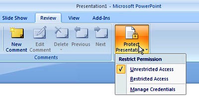 how to lock a powerpoint presentation from editing